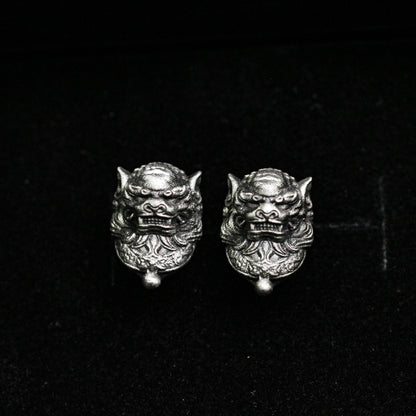 Guardian Beast Earrings - 925 Sterling Silver Handmade