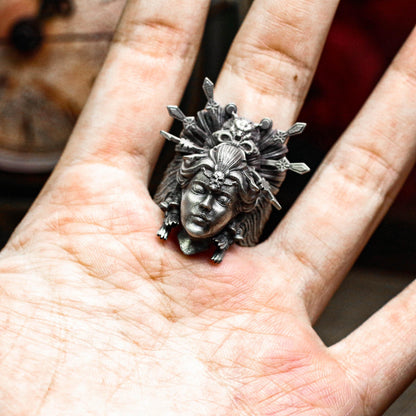 Shadow Beast 925 Silver Handmade Ring ¨C Gothic Creature Totem