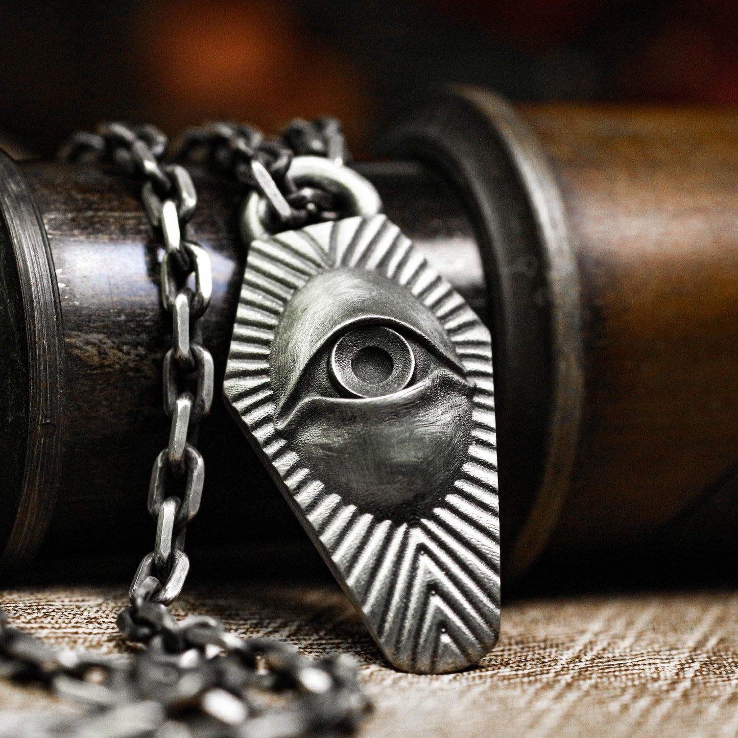 All-Seeing Eye Amulet - Artisan Crafted in 925 Silver