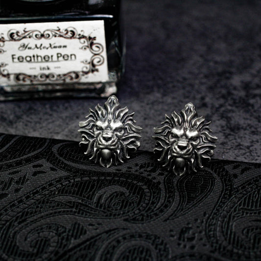 Lion Men's Cufflinks - 925 Silver Handmade