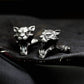 Saber-Toothed Tiger Cufflinks - 925 Sterling Silver Handmade