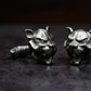 Saber-Toothed Tiger Cufflinks - Handmade 925 Silver Wildlife Design