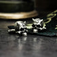 Spiritual Demon Skull Cufflinks, 925 Silver Handmade