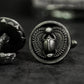 Saint Beetle Cufflinks, Egyptian Scarab - 925 Sterling Silver Handmade