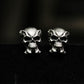Mini Devil Skull Earrings - 925 Sterling Silver Handmade