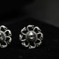 Medusa Gaze - Serpent Eye Stud Earrings - 925 Sterling Silver Handmade