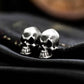 Classic Skull Stud Earrings - 925 Sterling Silver Handmade