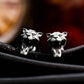 Roaring Panther Stud Earrings - 925 Sterling Silver Handmade