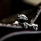 Roaring Panther Stud Earrings - 925 Sterling Silver Handmade