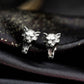 Roaring Panther Stud Earrings - 925 Sterling Silver Handmade
