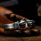 Double Fist Cuff Bracelet - 925 Sterling Silver Handmade