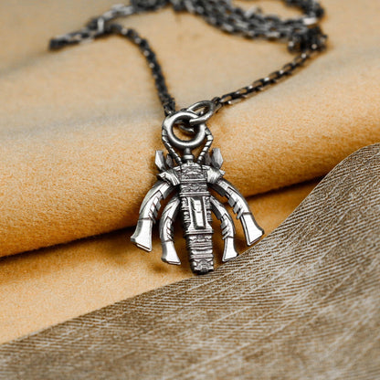 Ancient Relic Scarab Pendant - 925 Silver Handcrafted