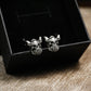 Fierce Skull Earrings - 925 Sterling Silver Handmade