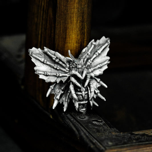 Death Moth Pendant - 925 Sterling Silver Handmade