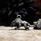 Feral Beast Guardian Pendant - Artisan Crafted in 925 Silver