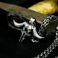 Bull Skull Pendant - 925 Sterling Silver Handmade