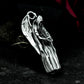 Winged Grim Reaper Pendant - 925 Sterling Silver Handmade