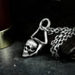 Hands Holding Skull Pendant - 925 Sterling Silver Handmade