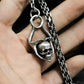 Hands Holding Skull Pendant - 925 Sterling Silver Handmade