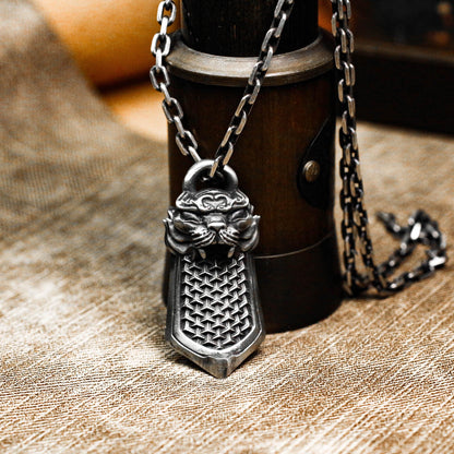 Tiger Guard Amulet - 925 Silver Handcrafted