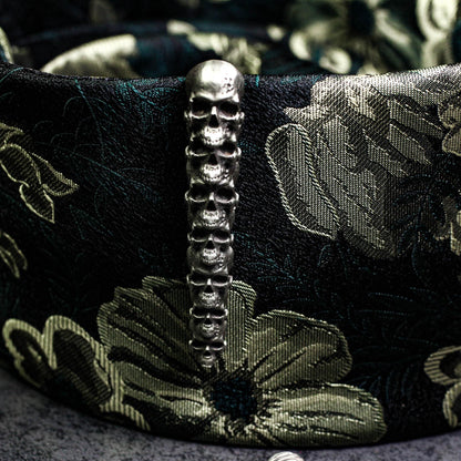 Skull Tie Clip, Soul Tower Skull, 925 Silver Handmade