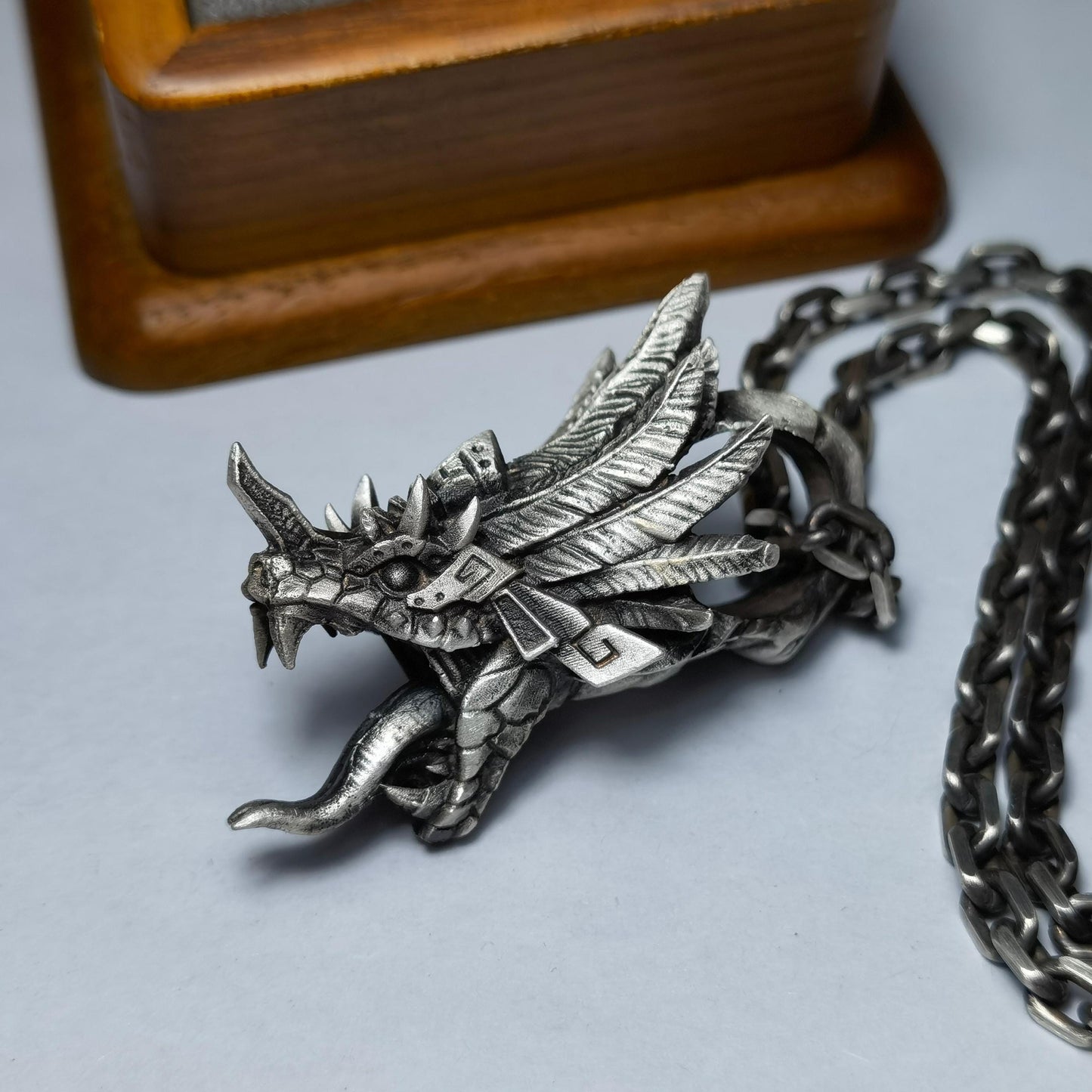 Quetzalcoatl Totem Pendant - 925 Silver Handmade