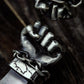 Double Fist Cuff Bracelet - 925 Sterling Silver Handmade