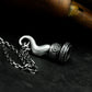 Ornate Pirate Hook Pendant - 925 Sterling Silver Handmade