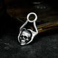 Hands Holding Skull Pendant - 925 Sterling Silver Handmade