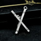 Crucified Skeleton Pendant - 925 Sterling Silver Handmade