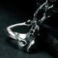 Deer Skull Ring with Antlers ¨C 925 Sterling Silver Handmade