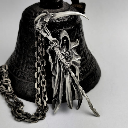 Grim Reaper Pendant (Alternate Pose) ¨C 925 Sterling Silver Handmade