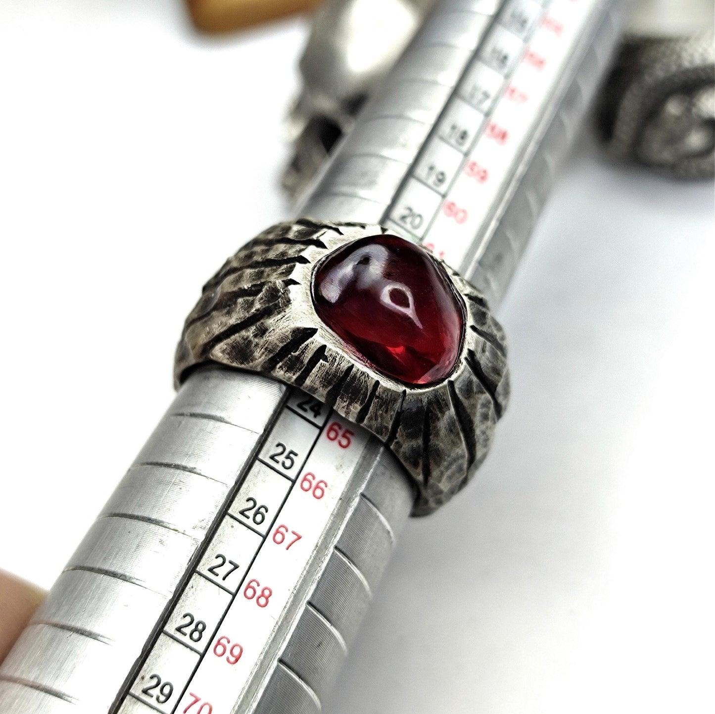Heart Blood Ring ¨C 925 Silver Handmade