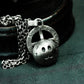 Smiley Skull Pendant ¨C Handmade 925 Silver Dark Humor Necklace