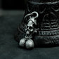 Skull Pendant with Dangling Testicles ¨C 925 Sterling Silver Handmade